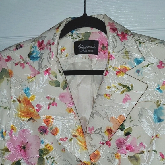 Giancarlo Ferrari Vintage Floral Blazer Size 12 - Picture 5 of 10